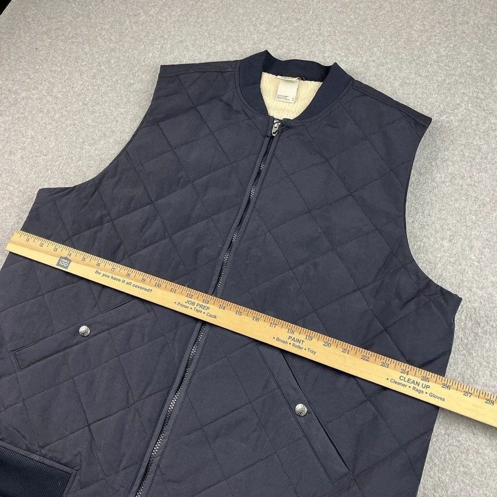 The North Face Quilted Vest Mens XL Cuchillo Sherpa Lined Insulated Jacket Blue